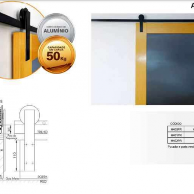 Kit Porta Aparente Alumina Black